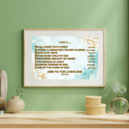 Goldene biblische Bejahungen Akrostisch w_Scriptur Fotodruck