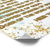 Goldene biblische Bejahungen Akrostisch w_Scriptur Poster (Ecke)