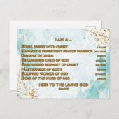 Goldene biblische Bejahungen Akrostisch w_Scriptur Postkarte (Vorne/Hinten)