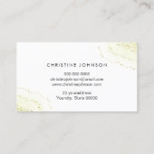 goldene Biene auf IMITATEN Glitzer Honigwabe Visitenkarte (Rückseite)