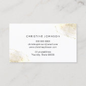 goldene Biene auf IMITATEN Glitzer Honigwabe Visitenkarte (Rückseite)