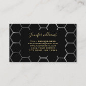 goldene Biene auf IMITATEN goldene Glitzern Bienen Visitenkarte (Rückseite)