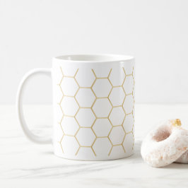 Goldene Bienenwaben-Kaffee-Tasse Kaffeetasse