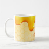 Goldene Bienenwabenmuster Honigtropfen glücklich Kaffeetasse (Links)