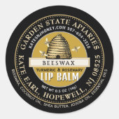 Goldene Bienenwachs mit Bienen Runder Aufkleber (Vorderseite)