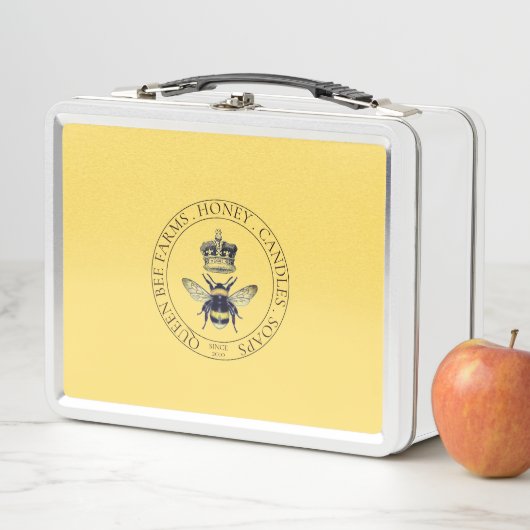 Goldene Bienenzuchtbetriebe Metall Brotdose (Beispiel)