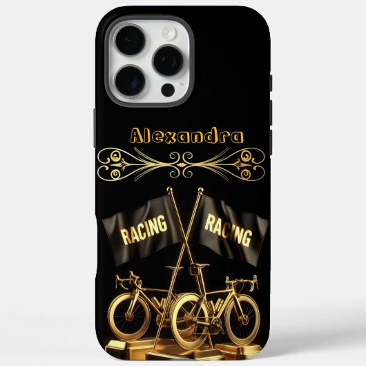 Goldene Bikefahnen in kühlem Display Case-Mate iPhone Hülle (Rückseite)