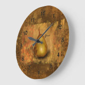 Goldene Birne Botanisch Große Wanduhr (Winkel)