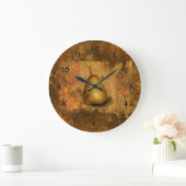 Goldene Birne Botanisch Große Wanduhr (Zuhause)