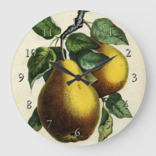 Goldene Birnen Große Wanduhr