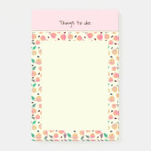 Goldene Birnen Kollektion Pink Post-it Klebezettel (Vorderseite)