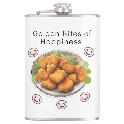 Goldene Bissen des Glücks Flachmann (Vorderseite)