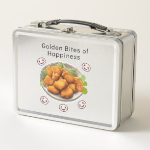 Goldene Bissen des Glücks Metall Brotdose