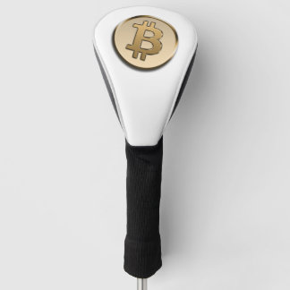 Goldene Bitcoin Golf Kopfbedeckung Headcover