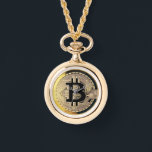 goldene Bitcoin-Uhrenkette Armbanduhr<br><div class="desc">goldene Bitcoin-Uhrenkette</div>