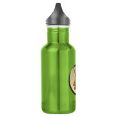 Goldene Bitcoin-Wasserflasche - GRÜN Edelstahlflasche (Links)