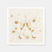 Goldene Blasen Papier Servietten (Vorderseite)