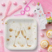 Goldene Blasen Papierplatten Pappteller (Party)