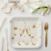 Goldene Blasen Papierplatten