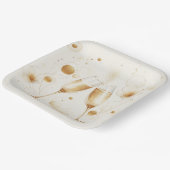 Goldene Blasen Papierplatten Pappteller (Gewinkelt)