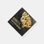 Goldene Blasen zum Geburtstag Serviette (Ecke)