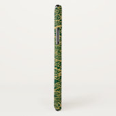 Goldene Blatspitze auf grünem Hintergrund Case-Mate iPhone Hülle (Hinten/Rechts)