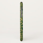 Goldene Blatspitze auf grünem Hintergrund Case-Mate iPhone Hülle (Hinten/Links)