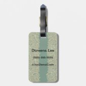 Goldene Blatspitze auf grünem Hintergrund Gepäckanhänger (Rückseite vertikal)