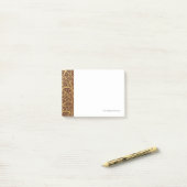 Goldene Blatspitze auf rotem Hintergrund Post-it Klebezettel (Auf Schreibtisch)