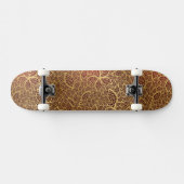 Goldene Blatspitze auf rotem Hintergrund Skateboard (Horizontal)
