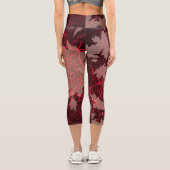 Goldene Blätter 1 Capri Leggings (Rückseite)
