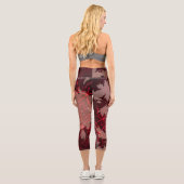 Goldene Blätter 1 Capri Leggings (Rückseite)