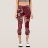 Goldene Blätter 1 Capri Leggings (Vorderseite)