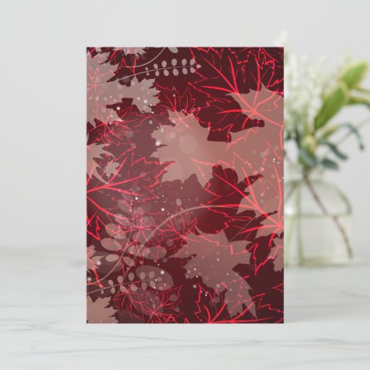 Goldene Blätter 1 Dankeskarte (Stehend Vorderseite)