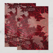 Goldene Blätter 1 Dankeskarte (Vorne/Hinten)