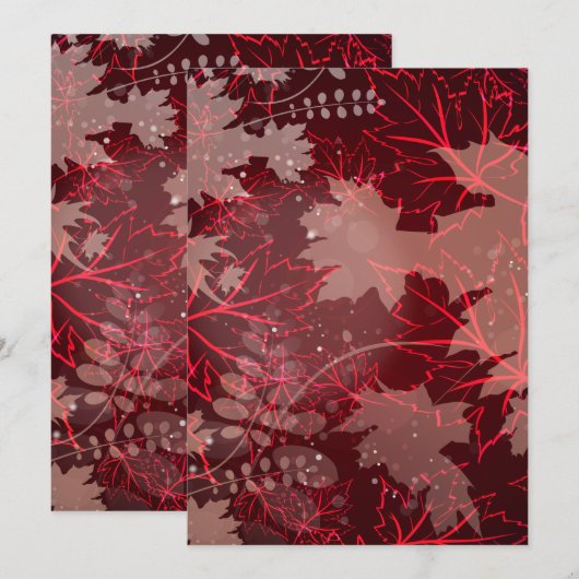 Goldene Blätter 1 Dankeskarte (Vorne/Hinten)