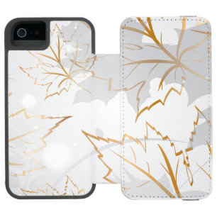 Goldene Blätter 3 Incipio Watson™ iPhone 5 Geldbörsen Hülle