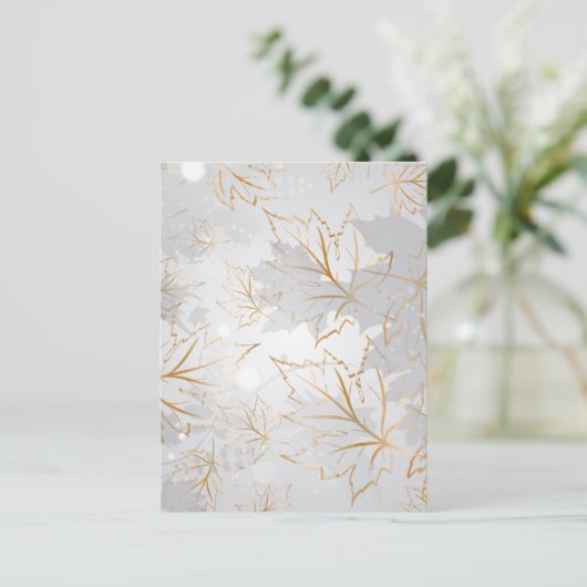 Goldene Blätter 3 Postkarte (Stehend Vorderseite)