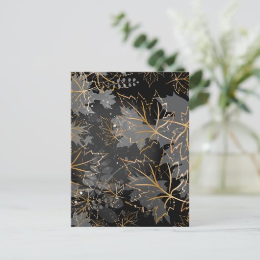 Goldene Blätter 5 Postkarte (Stehend Vorderseite)