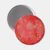 Goldene Blätter 6 Magnet (Vorderseite/Rückseite)