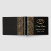 Goldene Blätter auf braunem Party für die Altersvo Gästebuch (Voll)