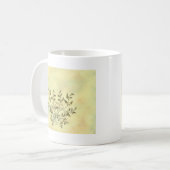 Goldene Blätter auf Zweigen Kaffeetasse (Vorderseite Links)