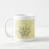 Goldene Blätter auf Zweigen Kaffeetasse (Links)