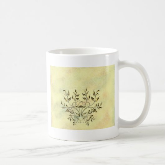 Goldene Blätter auf Zweigen Kaffeetasse (Rechts)