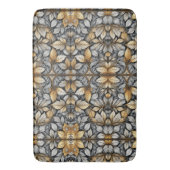 Goldene Blätter Botanical Sherpa Badematte (Vorderseite Vertikal)