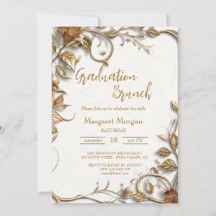 Goldene Blätter Brautschmaus Frühstück Einladung