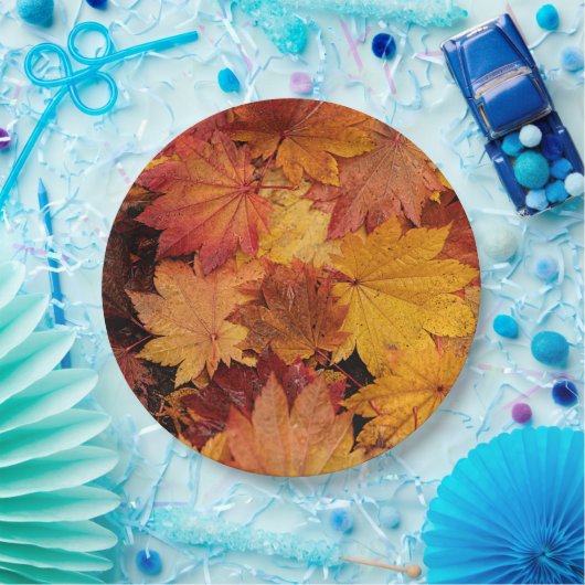 GOLDENE BLÄTTER DER AUTUMN PAPPTELLER (Party)