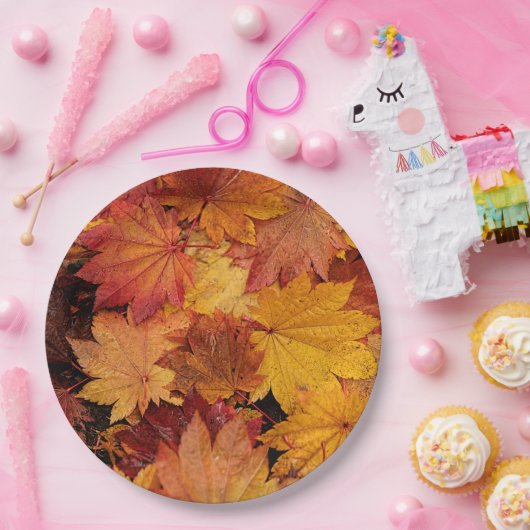 GOLDENE BLÄTTER DER AUTUMN PAPPTELLER (Party)