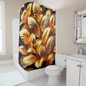 Goldene Blätter Duschvorhang (Beispiel)