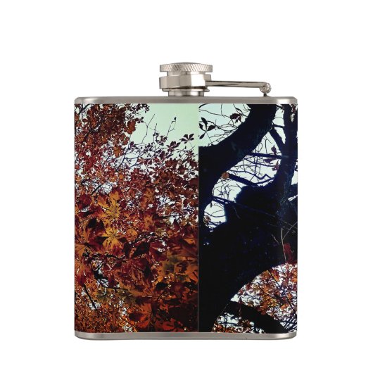 Goldene Blätter Flachmann (Rückseite)